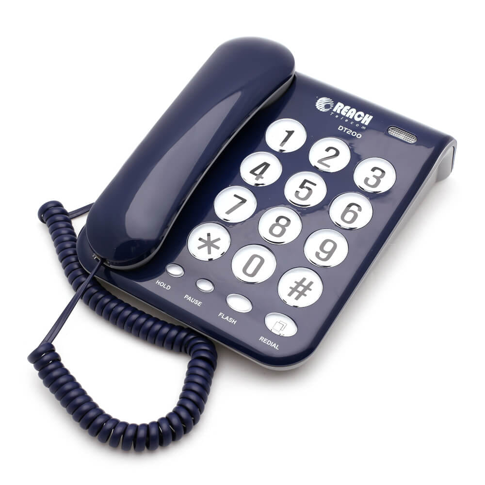 โทรศัพท์บ้าน โทรศัพท์สำนักงาน  REACH รุ่น DT-200 สีน้ำเงิน_0